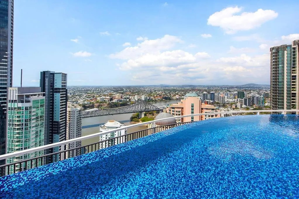 布里斯班Modern Style 1Bed 1Bath Balcony Pool Cbd公寓